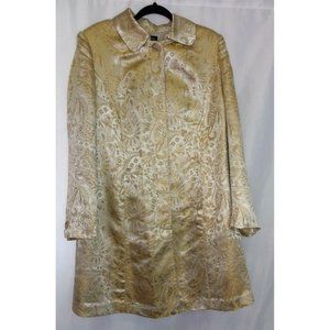 Lane Bryant Womens Size 16 Winter Fall Long Heavy Over Coat Beige and gold NWT